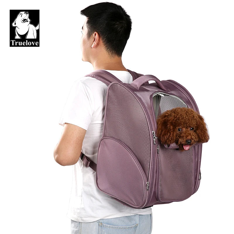Truelove Pet Backpack Nylon Small Cat and Dog Teddy Outdoor Activity Bag Portable Breathable Than Bear Travel Small Pet TLX5971