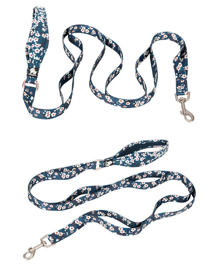 Truelove Floral Pet Leash Neoprene Padded Handle Extra Traffic Control Dog and Cat Strong Enough and Easy to Use Travel TLL3112