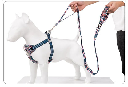 Truelove Floral Pet Leash Neoprene Padded Handle Extra Traffic Control Dog and Cat Strong Enough and Easy to Use Travel TLL3112