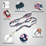 Truelove Floral Pet Leash Neoprene Padded Handle Extra Traffic Control Dog and Cat Strong Enough and Easy to Use Travel TLL3112 - shimendi