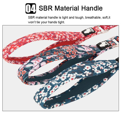 Truelove Floral Pet Leash Neoprene Padded Handle Extra Traffic Control Dog and Cat Strong Enough and Easy to Use Travel TLL3112
