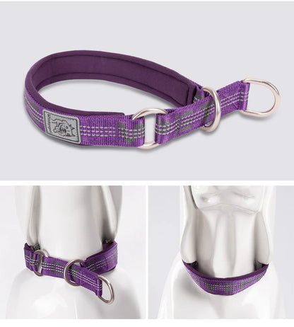 TRUELOVE P chain Pet Reflective Collar Nylon Best Neoprene Padded Half Choke Training  Lightweight Washable Sports YC1852