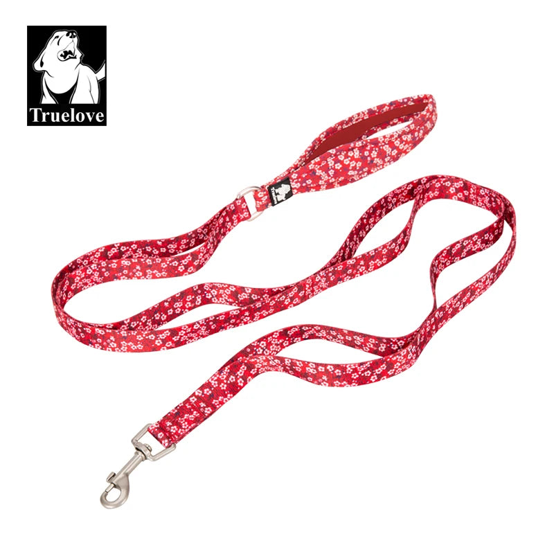 Truelove Floral Pet Leash Neoprene Padded Handle Extra Traffic Control Dog and Cat Strong Enough and Easy to Use Travel TLL3112 - shimendi