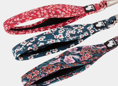 Truelove Pet Leash Floral Rope Leash for Dog and Cat Neoprene Padded Handle 100% Cotton Fabric Zinc-alloy Hook Outdoors TLL2573