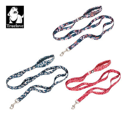 Truelove Floral Pet Leash Neoprene Padded Handle Extra Traffic Control Dog and Cat Strong Enough and Easy to Use Travel TLL3112