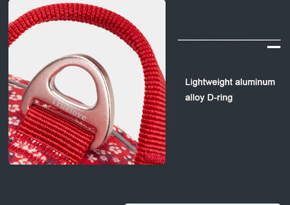 Truelove Pet Harness Floral No Pull Cotton Fabric Breathable and Reflective Soft Cats Dogs Small Medium Walking Running TLH5655