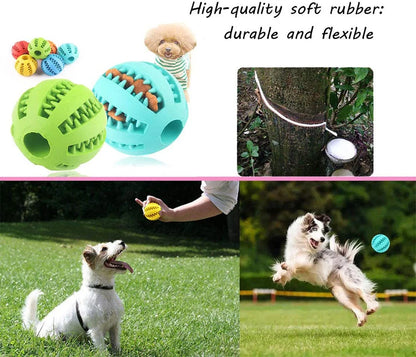 New Pet Dog Toy Interactive Rubber Balls for Small Large Dogs Puppy Cat Chewing Toys Pet Tooth Cleaning Indestructible Dog Ball