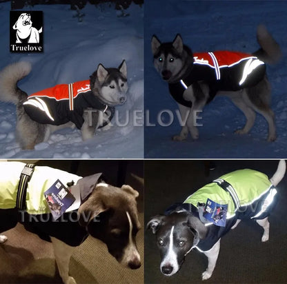 Truelove Waterproof Dog Winter Coat Vest Outdoor Reflective Walking Warm Pet Jacket Clothes for Large Small Dogs TLG2371