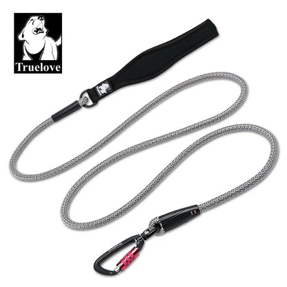 TrueLove Dog Pet Leash Nylon with Reflective Aluminum -Alloy Hook Stainless Steel D-ring Neoprene Handle walking hiking TLL2571