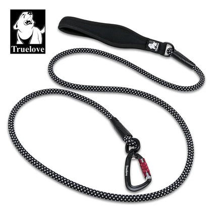 TrueLove Dog Pet Leash Nylon with Reflective Aluminum -Alloy Hook Stainless Steel D-ring Neoprene Handle walking hiking TLL2571