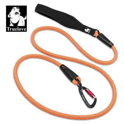 TrueLove Dog Pet Leash Nylon with Reflective Aluminum -Alloy Hook Stainless Steel D-ring Neoprene Handle walking hiking TLL2571