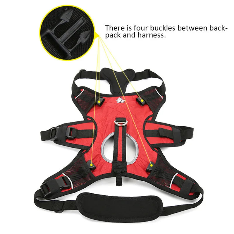 Truelove Pet Backpack Carrier Harness and Bag Space Waterproof Detachable Large Two Used for Outdoor Walking Hiking TLB2051