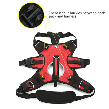 Truelove Pet Backpack Carrier Harness and Bag Space Waterproof Detachable Large Two Used for Outdoor Walking Hiking TLB2051