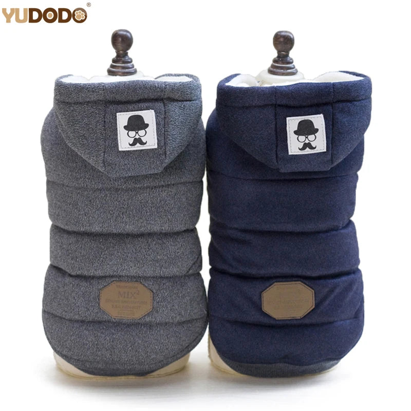 Winter Warm Pet Dog Clothes Hooded Thick Warm Clothes Cotton Cat Puppy Dogs Coat Jackets Chihuahua Yorkie Clothing S-XXL - shimendi