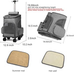 Original Design Wheeled Pet Carrier Backpack Pet Stroller Travel Carrier Car Seat for Dogs Cats Puppy Comfort Cat Backpack - shimendi