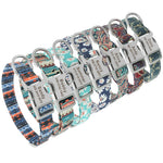 Personalized Dog Accessories Collar Nylon Printed Pet Puppy Collar Dog ID Collars Free Engraved ID for Small Medium Large Dogs - shimendi