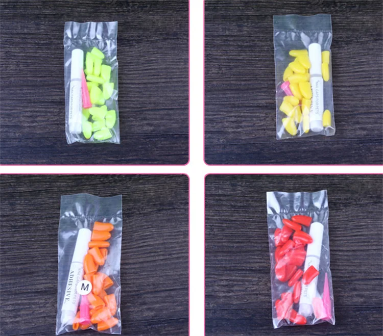 Cat Nail Caps Pet Cat Soft Paws Nail Protector Cover With Free Adhesive Glue + Applicator  20pcs/lot for Kitten