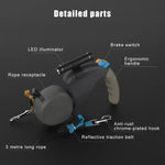 Automatic Retractable Leash Rope with LED Light for Pet, Double Sides Leash Rope, Convenient Dogs and Cats, Pet Accessories, Hot shimendi Sécurité et Confort pour Chien chat| Shimendi