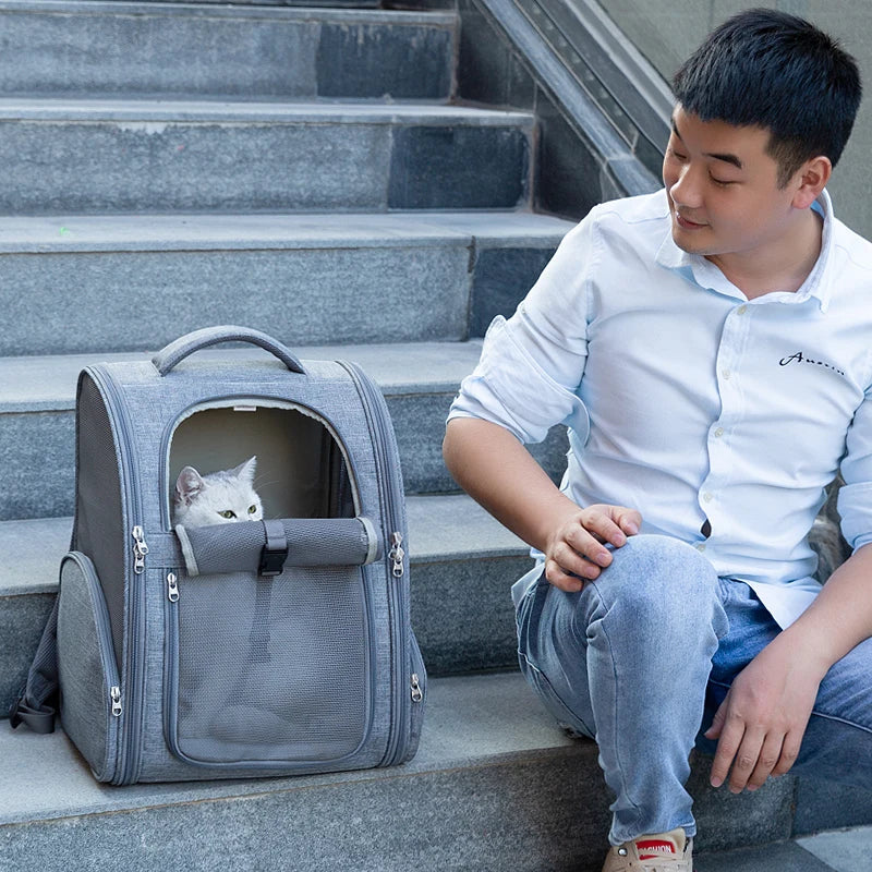 Truelove Pet Backpack Nylon Small Cat and Dog Teddy Outdoor Activity Bag Portable Breathable Than Bear Travel Small Pet TLX5971