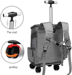 Original Design Wheeled Pet Carrier Backpack Pet Stroller Travel Carrier Car Seat for Dogs Cats Puppy Comfort Cat Backpack - shimendi