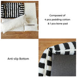 Striped Double Layers Luxury Dog Bed Sofa Modern Winter Design Custom Logo Eco-Friendly Washable Pet Accessories - shimendi