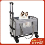 Pet Trolley Bag Detachable Rolling Carrier for Small Dogs Cats Portable Travel Carrier with Telescopic Handle and Shoulder Strap shimendi Sécurité et Confort pour Chien chat| Shimendi