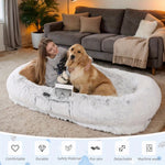 Human Dog Bed, Washable Faux Fur Dog Bed for People Doze Off, Napping Orthopedic Dog Bed, 71''x45''x14'' Size Fits You and Pets shimendi Sécurité et Confort pour Chien chat| Shimendi