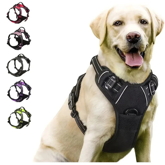 Dog Collars Harness Big Vests Leash Pet Shop Everything for Dogs Leather Puppy Accessories Medium Small Set - shimendi