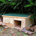 Wooden Hedgehog House Small Animal Shelter Hideout Predator Proof Hedgehog Hibernation Shelter Habitat Nest Box with Roofing shimendi Sécurité et Confort pour Chien chat| Shimendi