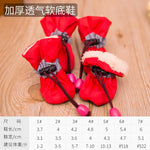4pcs/set Waterproof Pet Dog Shoes Anti-slip Rain Boots Footwear for Small Cats Dogs Puppy Dog Pet Booties Pet Paw Accessories - shimendi