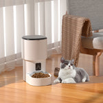 4L WIFI Button Automatic Cat Feeder Intelligent Cat and Dog Pet Feeder Smart Pet Cat Food Dispenser Pet Feeder(No 5V 1A plug) - shimendi
