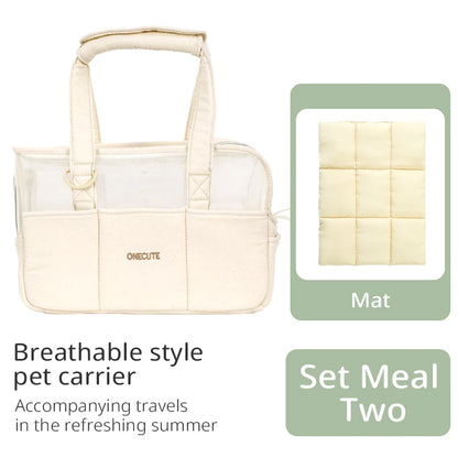 Pet Travel Backpack Outdoor Tote Bag Backpack For Puppy Summer breathable style Chihuahua Dog Supplies Suitable For Small Pets