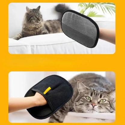 Double-Sided Pet Grooming Gloves Cat Hair Brush Kitten Cleaning Tool Dog Deshedding Brush Pet Removal Gloves Pet Supplies