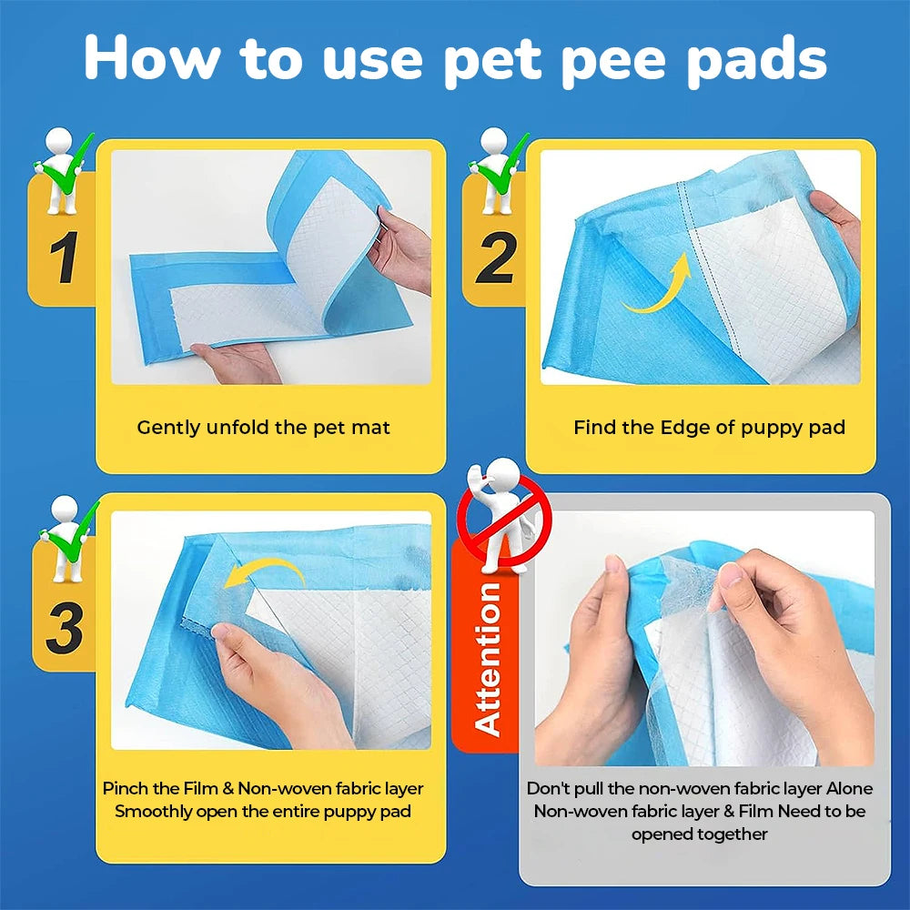100/50/40/30Pcs Pet Urine Pads, Thickened Deodorizing Dog Urine Pads, Essential Diapers for Pets, Disposable Absorbent Pads, Dis