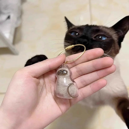 Ginger Cat Keychain Pendant Backpack Siamese Calico Hair