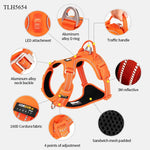 Truelove Pet harness Fashionable Nylon Durable Dog Harness Reflective Breathable Padded Training Vest Luxury Pet Accessories - shimendi