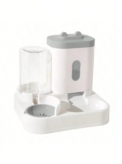 1-Pack Automatic Gravity-Fed Cat Water Dispenser & Feeder - Spill-Proof Large Capacity One-Piece Design,