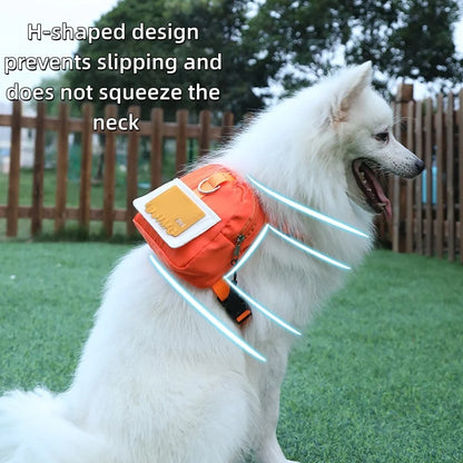 Pet Travel Traction Backpack Dog Bag Snack Toy Garbage Bag Free Hands Cat and Dog Supplies Outgoing Equipment Собака