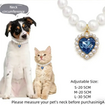 Adjustable Pet Pearl Necklace Accessories for Cats Gotas Animals Fashion Rhinestones Sphynx Cat Collar Kitten Dog collier chat shimendi Sécurité et Confort pour Chien chat| Shimendi