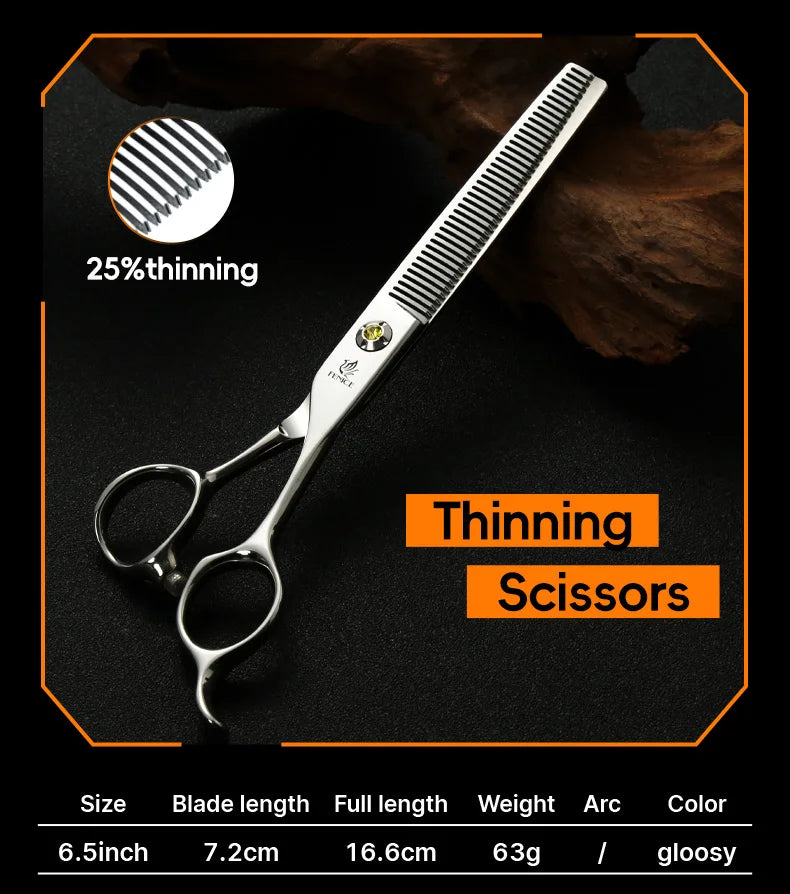 Fenice High-grade JP440C Alloy Steel 7.0/7.5 inch Pet Grooming Scissors Dog Hair Cutting Shears Tool for Pet Groomer Beautician