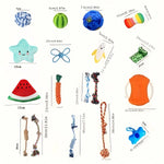 5/15/20/30pcs Random Type Durable Tough Interactive Cotton Pet Puppy Toys Vocal Toys For Small And Medium Dog Supplies - shimendi