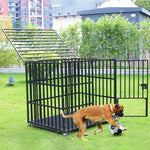L XL XXL Heavy Duty Dog Crate with 4 Lockable Wheels - shimendi