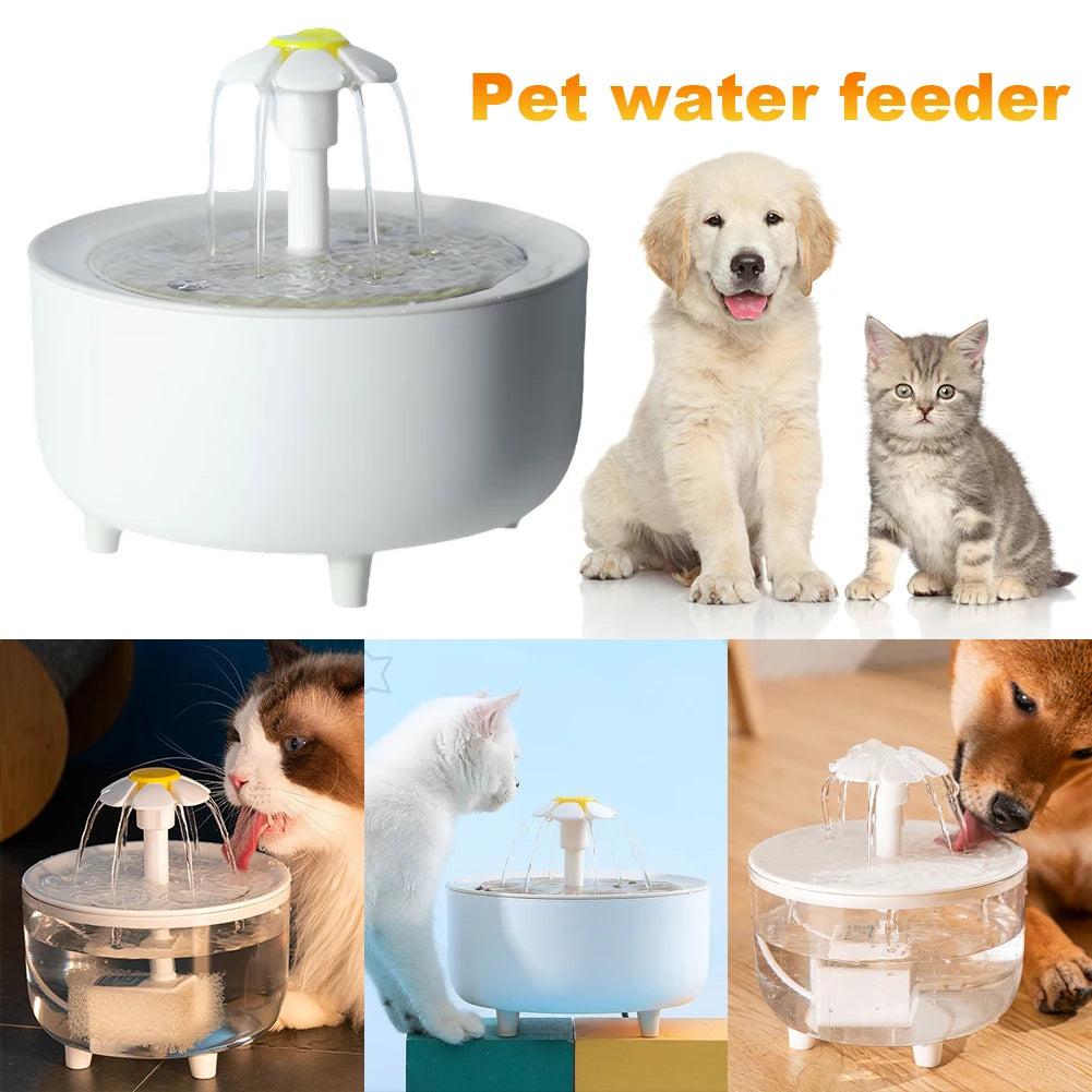1200ml Automatic Cat Water Fountain Filter USB Electric Mute Pet Drink Bowl Pet Drinking Dispenser Drinker Cats Water Dispenser
