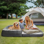 180cm Long Human-Size Giant Dog Bed Foldable Calming Pet Dog Bed Plush Cover Orthopedic - shimendi