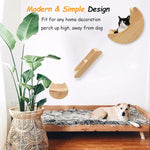 Cat Wall Hiding House Hammock Climbing Shelves Moon Perches Bed Ladder Solid Wood Steps For Activity Indoor Cats Wall Furniture - shimendi