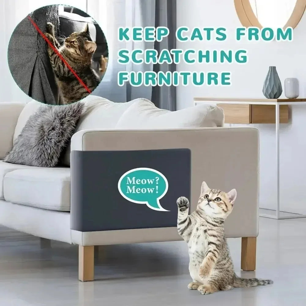 60x200cm Self-adhesive Cat Scratcher Sofa Protector Cats Scratcher Pad Board Protection Trimmable Carpet DIY Cat Scratch Mat