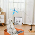 Interactive Cat Toy Handfree Cat Stick Toy Suction Cup Teaser Toy for Kitten Playing Chase Exercise Teaser Wand Cat Accesorios shimendi Sécurité et Confort pour Chien chat| Shimendi