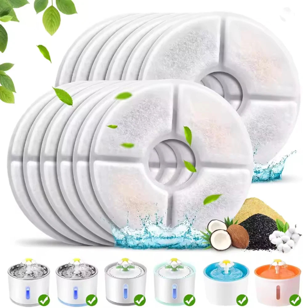Replacement Filters for Cat Water Fountain Activated Carbon Replacement Filters Pet Cat Water Dispenser Filters Accessorie