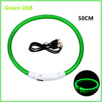 USB Rechargeable Luminous Collar Adjustable Led Glowing Dog Collar for Large Small Dogs Cat Night Light Collar Pet Safety Harnes - shimendi