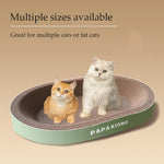 Cat Scrapers Toys for cats Round Oval Cat Scratcher Cat Bed Cat Scratching post Thickening Durable Corn Glue Decal Cardboard - shimendi